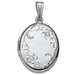 It features a silver locket pendant accented with Floral details, this piece is sure to make a statement.