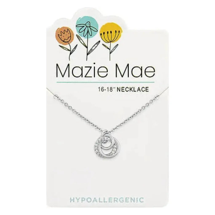 Mazie Mae : Silver Interlocking Circle Necklace
