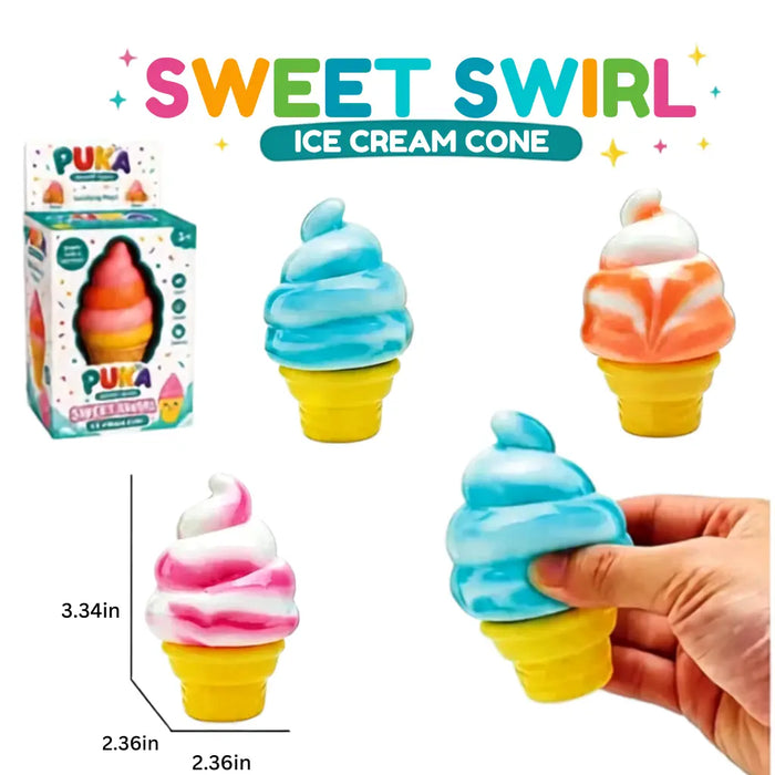 Puka Creations : Sweet Swirl Ice Cream Cone Squishy