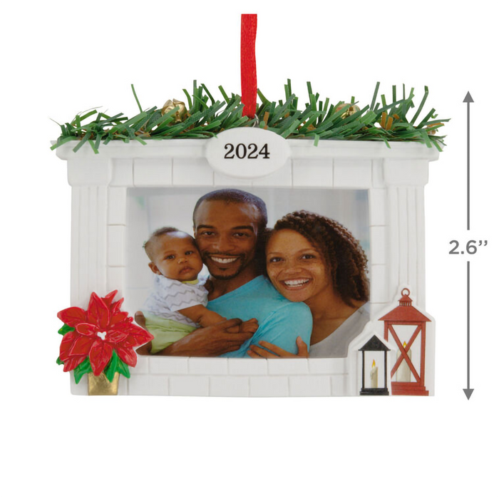 Hallmark : Cozy Fireplace 2024 Photo Frame Hallmark Ornament