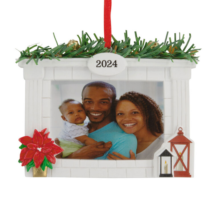 Hallmark : Cozy Fireplace 2024 Photo Frame Hallmark Ornament