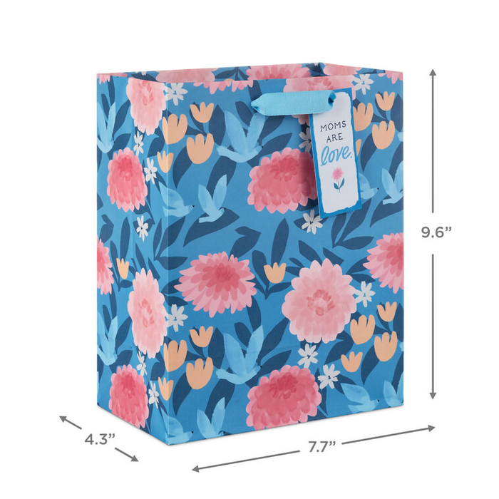 Hallmark : 9.6" Flower Meadow on Blue Medium Mother's Day Gift Bag