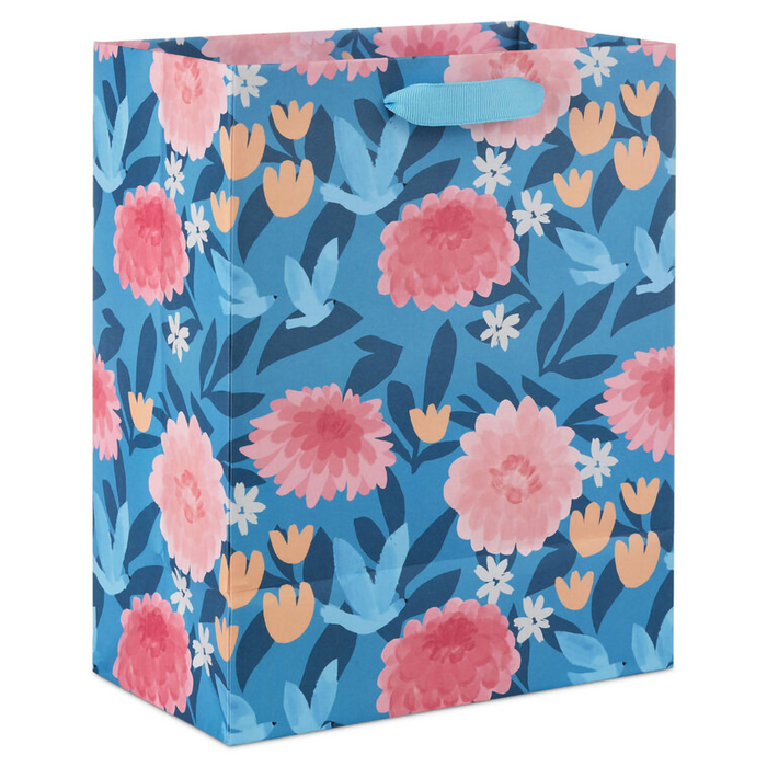 Hallmark : 9.6" Flower Meadow on Blue Medium Mother's Day Gift Bag