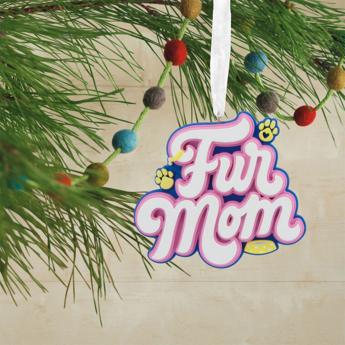 Hallmark : Fur Mom Word Art Hallmark Ornament