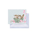 Two colorful birds nestled in a cozy nest, featured on a charming greeting card design.