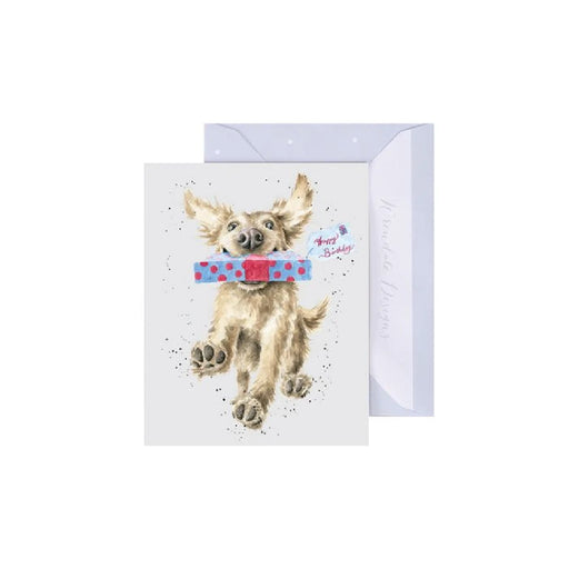 A card featuring a dog dressed in a stylish bow tie, exuding charm and playfulness.