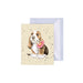  A whimsical birthday card depicting a basset hound celebrating with a party hat, balloons, and a joyful birthday theme.