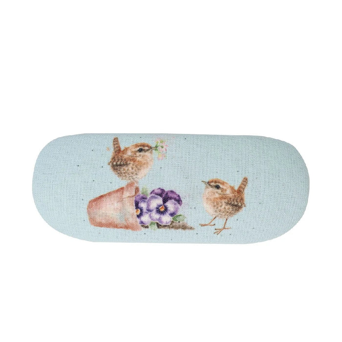 Stylish glasses adorned with a vibrant bird painting on the sides.