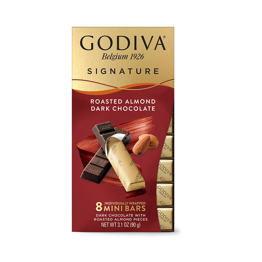 GODIVA: Signature Roasted Almond Dark Chocolate Mini Bars - Shop at Annie's Hallmark