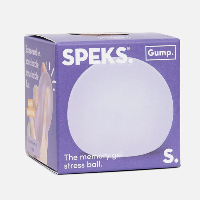 Soft and squishy stress ball with a gel center. It's a satisfying stress tool that always bounces back into shape.
