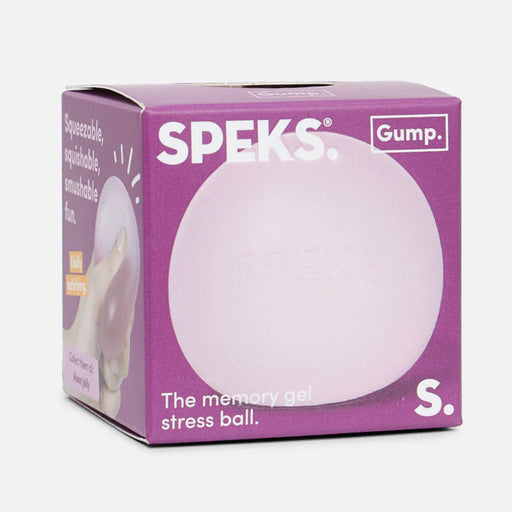 Soft and squishy stress ball with a gel center. It's a satisfying stress tool that always bounces back into shape.
