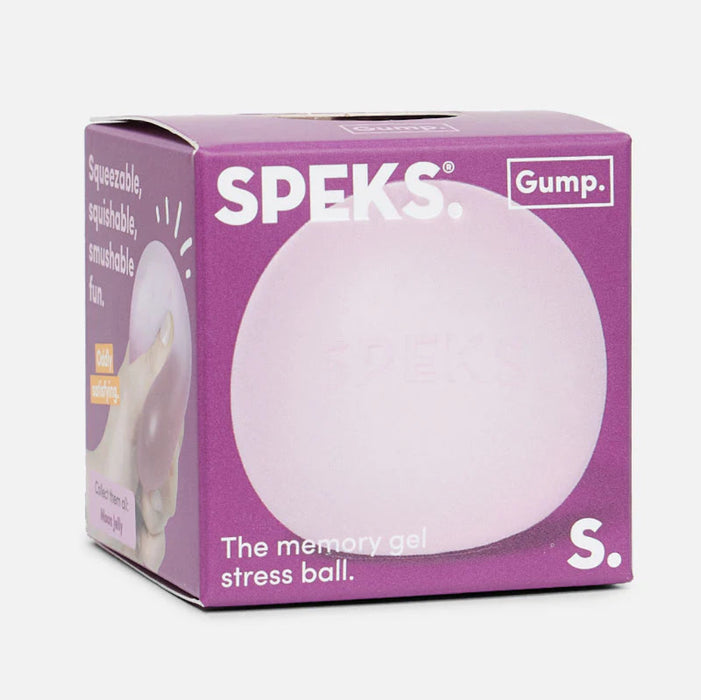 Soft and squishy stress ball with a gel center. It's a satisfying stress tool that always bounces back into shape.