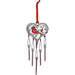 Decorative wind chime with a heart-shaped design featuring a cardinal and text on a white background.
