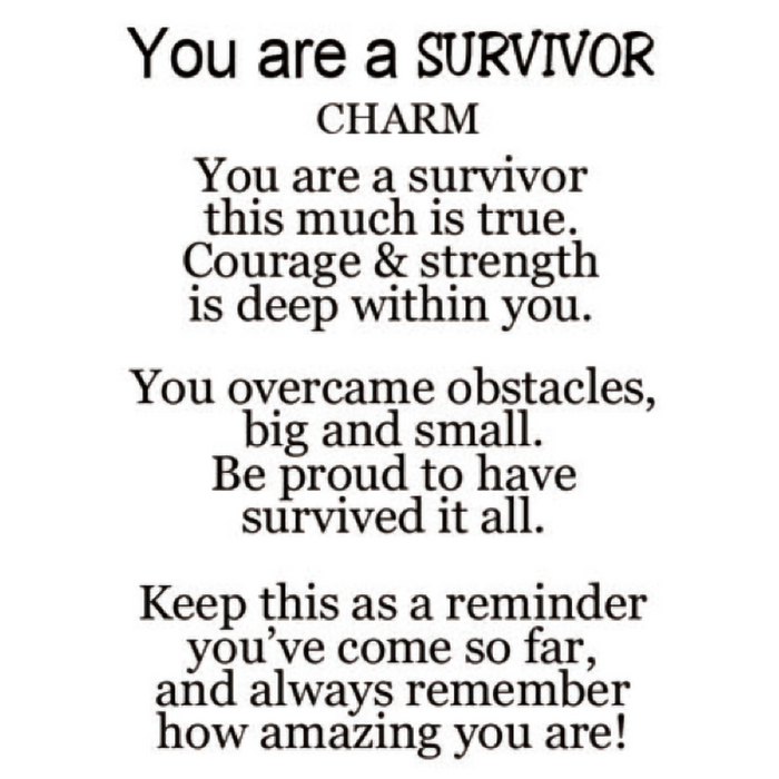 Ganz : You are a Survivor Charm - Shop at Annie's Hallmark
