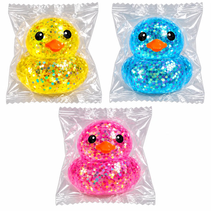 Gretchens Designs : Sugar Squeeze Glitter Rubber Duck Toy
