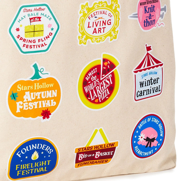 Hallmark : Gilmore Girls Canvas Tote Bag - Stars Hollow Town Festivals
