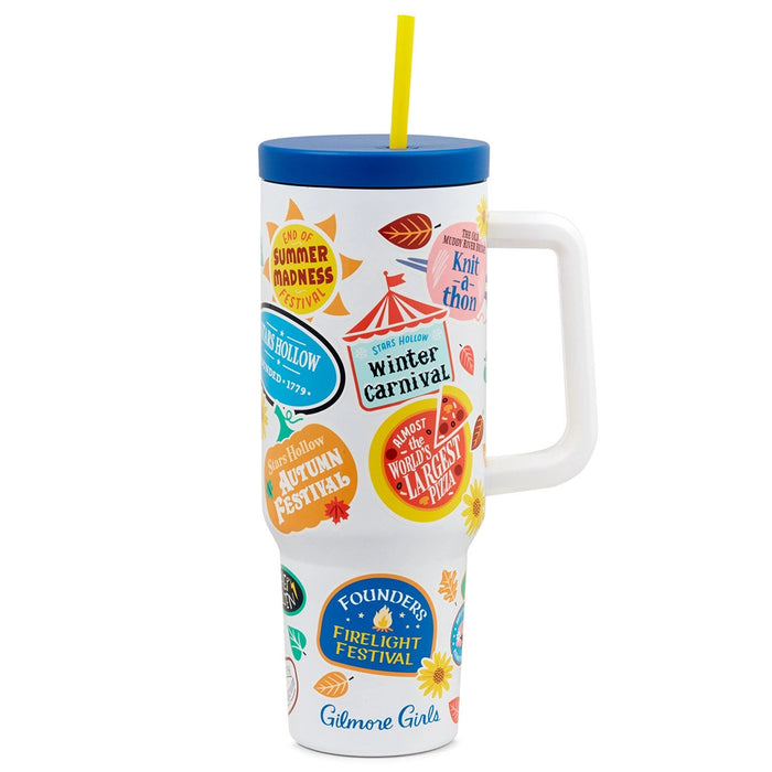 Hallmark : Gilmore Girls Insulated Travel Cup - Stars Hollow Town Festivals