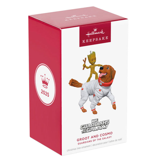 Hallmark : 2025 Keepsake Marvel Guardians of the Galaxy Groot and Cosmo Ornament (159)