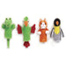Set of four images of  colorful animal finger puppets on a white background
only one included in purchase 