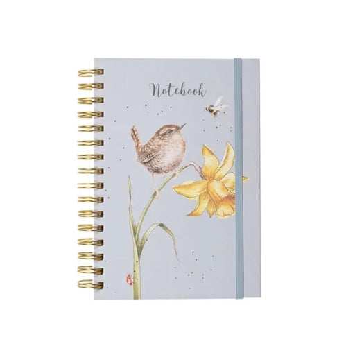 Wrendale Designs The Birds and the Bees Wren Spiral Bound Journal featuring delicate wren artwork and a nature-inspired illustrated cover.