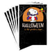 Hallmark Peanuts Vampire Snoopy and Woodstock Halloween cards, pack of 6, featuring fun spooky artwork for sending Halloween greetings.