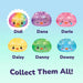 TOP TRENZ Hello Duck Dumpling Mystery Sugar Glitter Mini squishy collectible toy with a cute duck dumpling design and glittery finish.