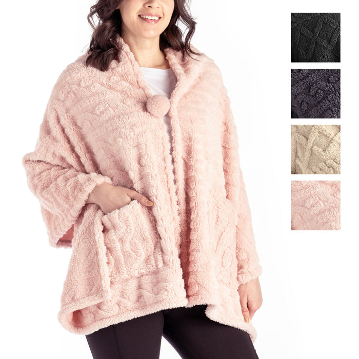 Pink textured jacket with color swatches on a white background