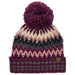 Cheveux Corp chevron pom beanie winter hat featuring a patterned design and decorative pom accent for seasonal styling.