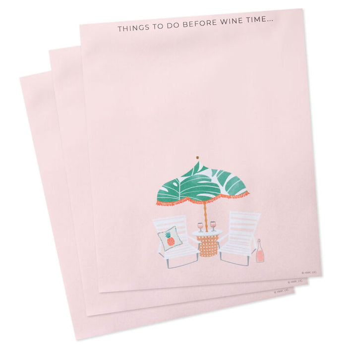 Hallmark : Beach Umbrella and Chairs Perforated Pink Memo Pad - Shop in-store at Annie's Hallmark locations, or explore our full selection online.