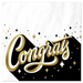 Hallmark : Congrats in Gold and Black Graduation Cocktail Napkins, Pack of 20 at Annie's Hallmark and Gretchen's Hallmark