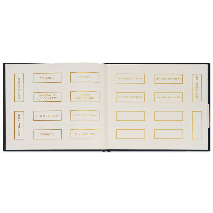 Hallmark : Gold on Navy Linen Customizable Guest Book - Shop in-store at Annie's Hallmark locations, or explore our full selection online.