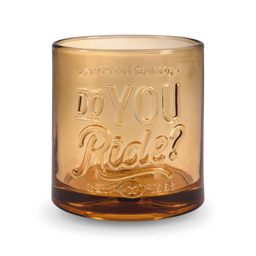 Yellowstone drinking glass view of front