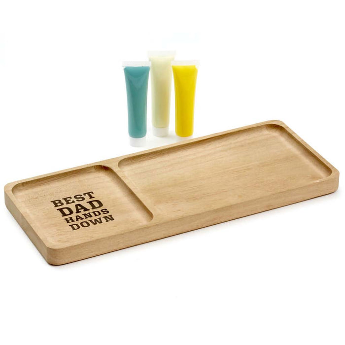 Hallmark: Best Dad Hands Down Trinket Tray Handprint Kit, 12x5