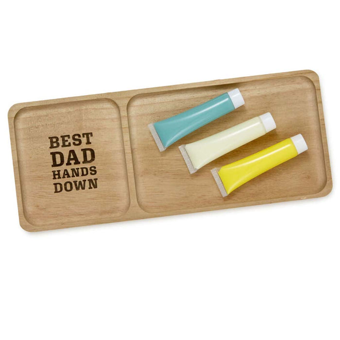 Hallmark: Best Dad Hands Down Trinket Tray Handprint Kit, 12x5
