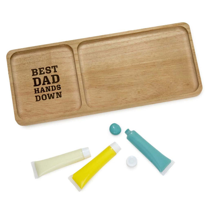 Hallmark: Best Dad Hands Down Trinket Tray Handprint Kit, 12x5