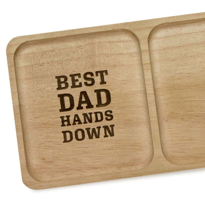 Hallmark: Best Dad Hands Down Trinket Tray Handprint Kit, 12x5