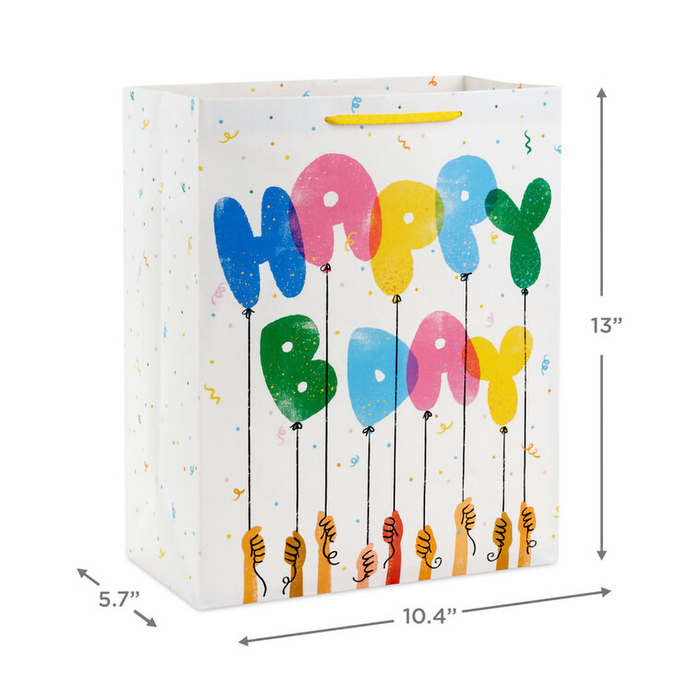 Hallmark : 13" Playful Balloons Large Birthday Gift Bag