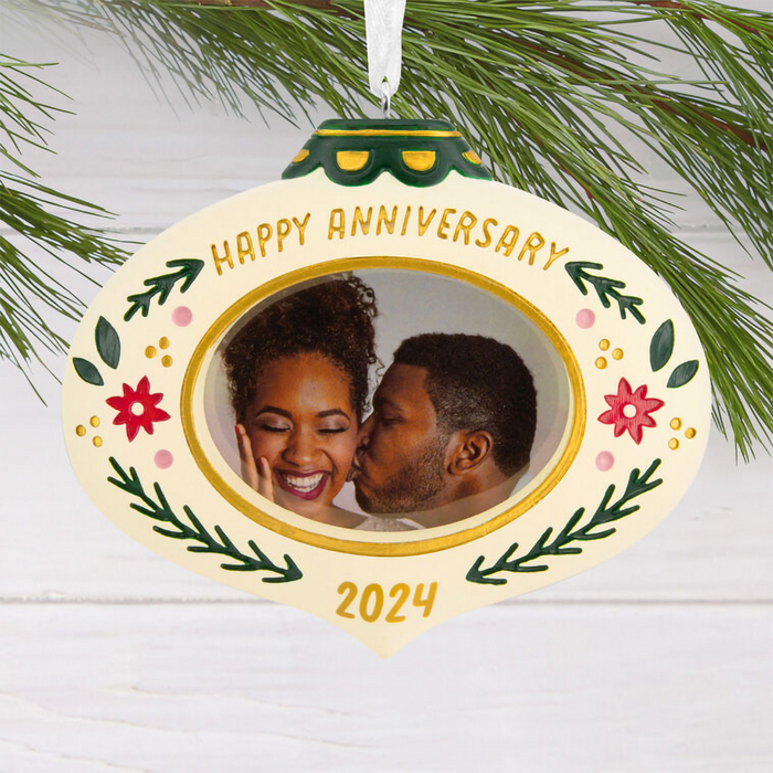 Hallmark : Happy Anniversary 2024 Photo Frame Hallmark Ornament