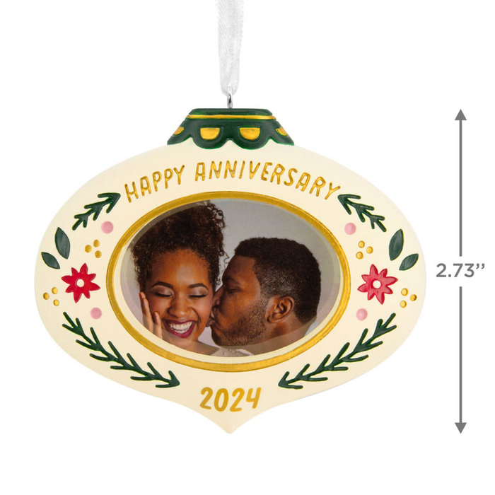 Hallmark : Happy Anniversary 2024 Photo Frame Hallmark Ornament