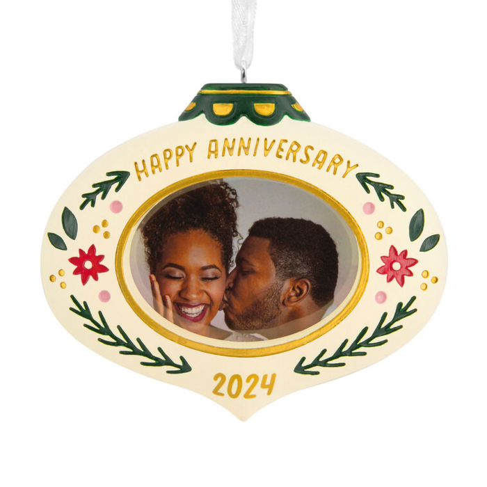 Hallmark : Happy Anniversary 2024 Photo Frame Hallmark Ornament