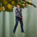 Neville Longbottom Harry Potter ornament hanging on pine branch with lights
