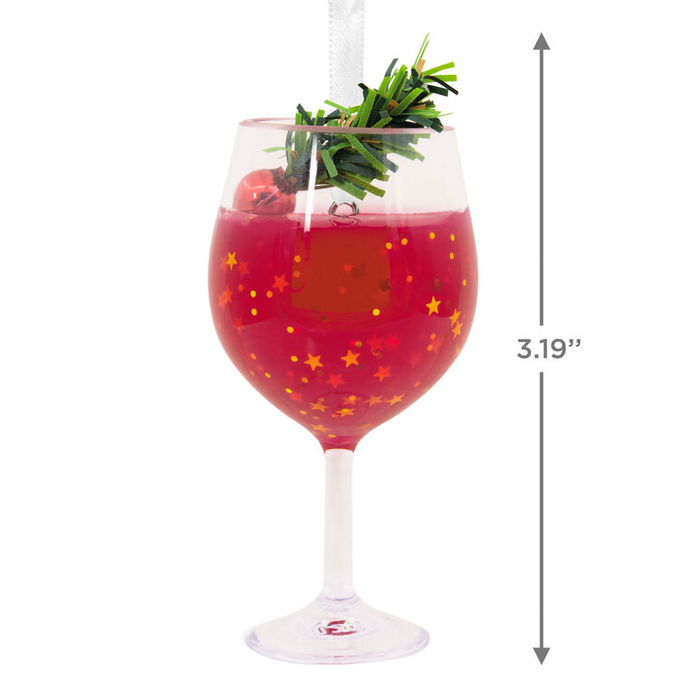 Hallmark : Holiday Wine Goblet Hallmark Ornament