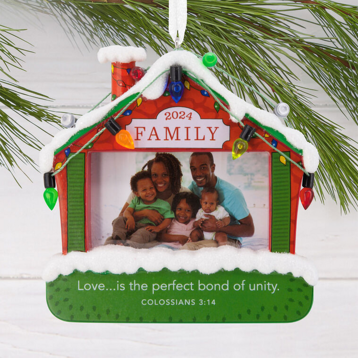 Hallmark : DaySpring Family Religious 2024 Photo Frame Hallmark Ornament