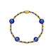 Stia ISLA Cobalt Evil Eye Bracelet featuring a cobalt blue evil eye charm on a delicate bracelet, designed as a stylish accessory believed to symbolize protection and good fortune.