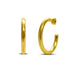 A pair of elegant gold hoop earrings displayed against a neutral background