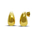 A pair of gold tear drop-shaped earrings, elegantly designed to enhance any outfit.