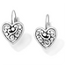 Contempo heart leverback earrings.