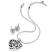 Contempo heart leverback earrings.