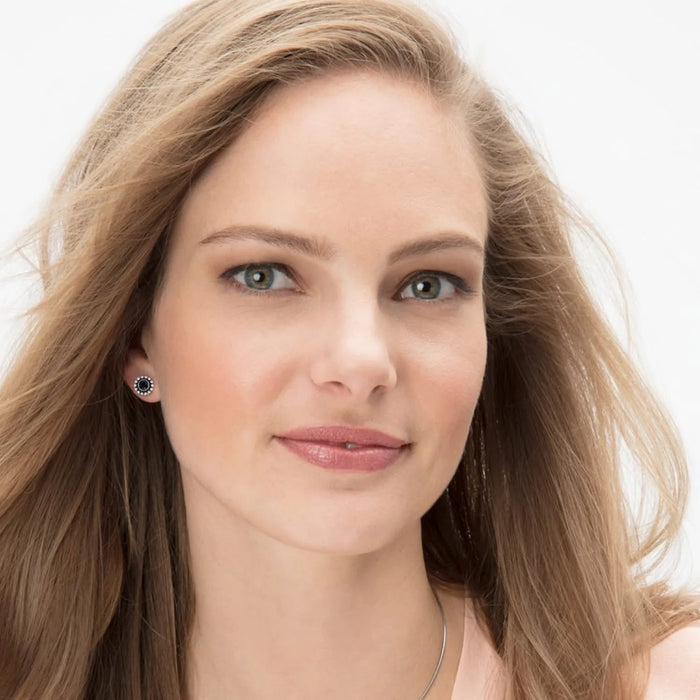 The Brighton Twinkle Mini Post Earrings in Black bring a subtle, sophisticated sparkle to every look.