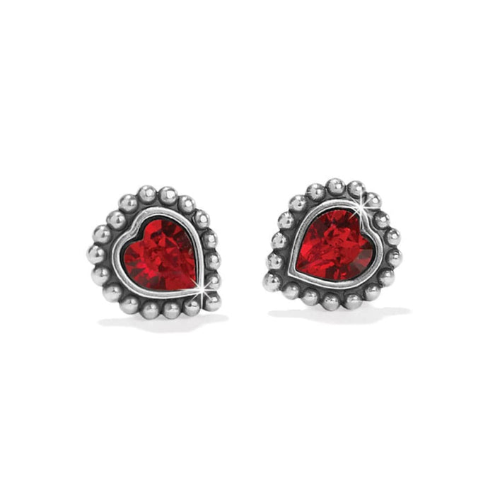Red heart earrings